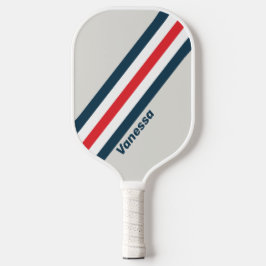 Warbird-Streifen mit Namen Pickleball Schläger