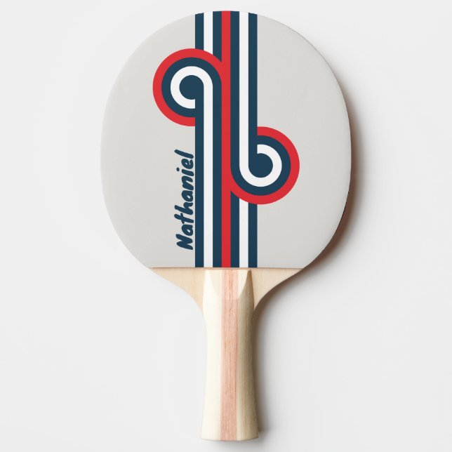 Warbird Stripe Loop mit Namen Tischtennis Schläger (Vorderseite)