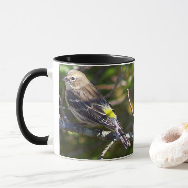 Warbler Bird Photo Mug Tasse (Mit Donut)