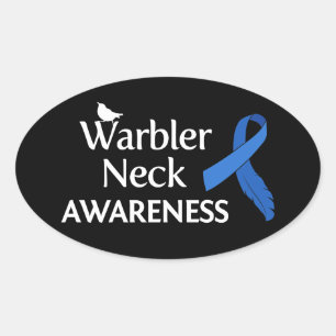Warbler Neck Awareness Ovaler Aufkleber