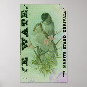 Warbler Vintag Poster