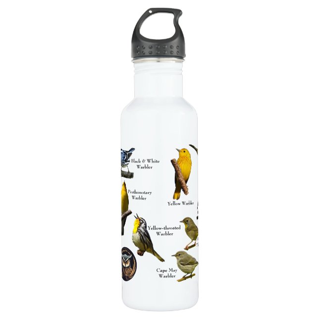 Warblers Wasserflasche Edelstahlflasche (Vorderseite)