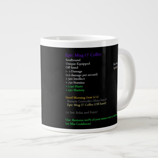 Warcraft WoW-Kaffee-Tasse Jumbo-Tasse (Vorderseite Rechts)