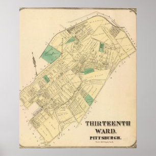 Ward 13 of Pittsburgh, Pennsiwania Poster