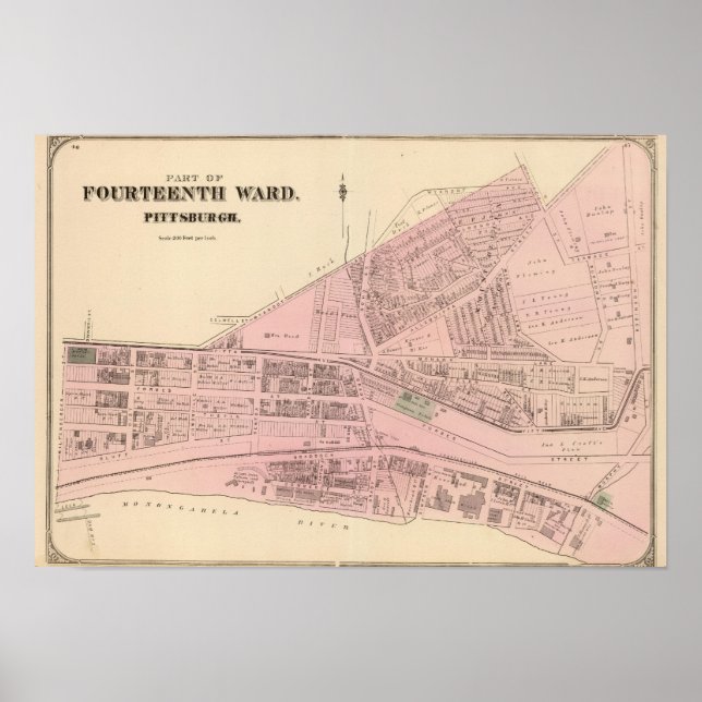 Ward 14 of Pittsburgh, Pennsiwania Poster (Vorne)