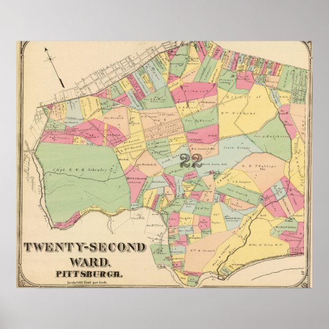 Ward 22 of Pittsburgh, Pennsivania Poster (Vorne)