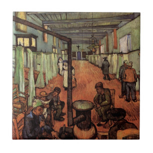 Ward in Hospital in Arles von Vincent van Gogh Fliese