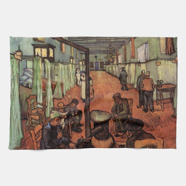 Ward in Hospital in Arles von Vincent van Gogh Geschirrtuch (Horizontal)