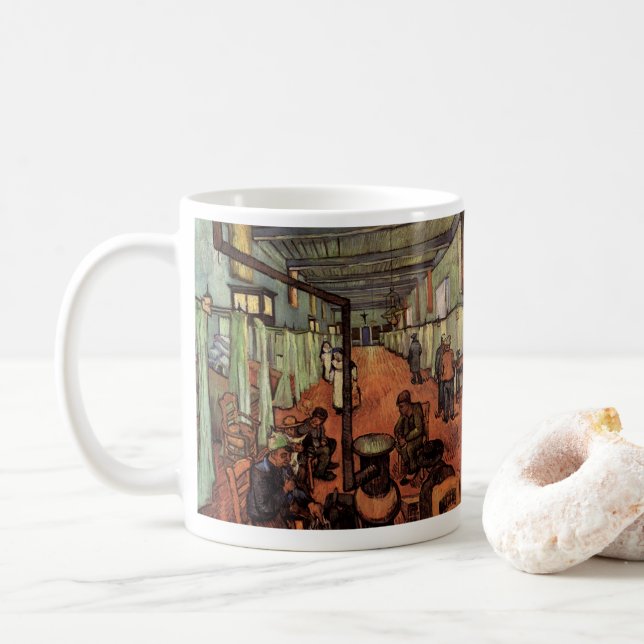 Ward in Hospital in Arles von Vincent van Gogh Kaffeetasse (Mit Donut)