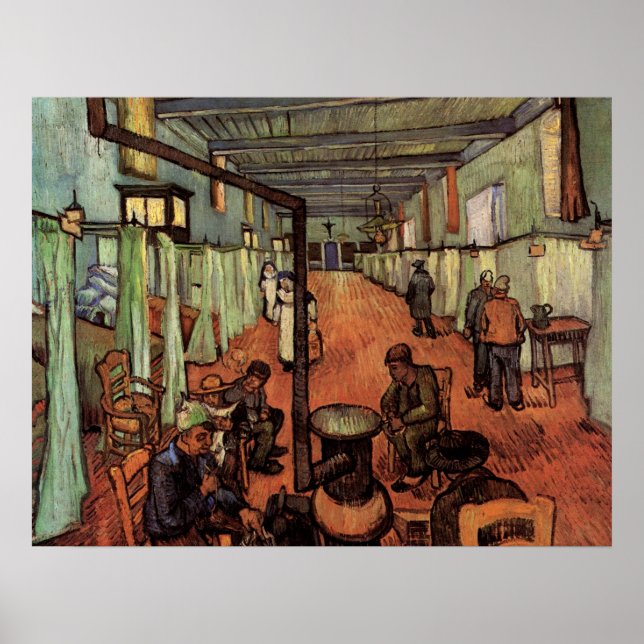 Ward in Hospital in Arles von Vincent van Gogh Poster (Vorne)