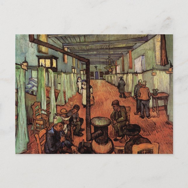 Ward in Hospital in Arles von Vincent van Gogh Postkarte (Vorderseite)