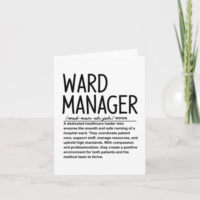 Ward Manager Karte (Vorderseite)