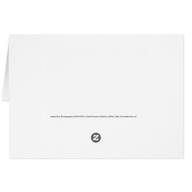 Warden Woods Autumn Sky Subway Thank You Card (Rückseite Horizontal)