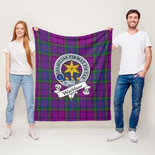 Wardlaw Clan Abzeichen Tartan Kariert Fleecedecke