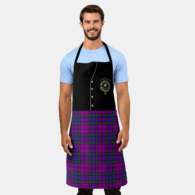 Wardlaw Clan Abzeichen & Tartan Kilt Schürze (Getragen)
