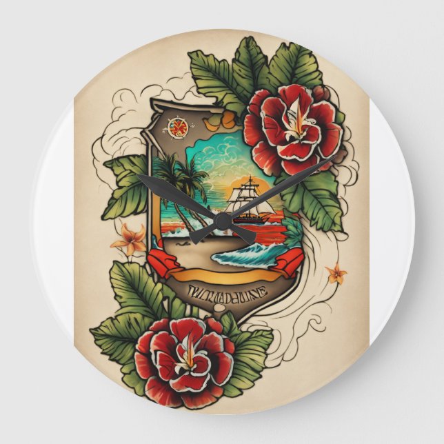 WardrobeEssentials #FashionRevolution #DressToImpr Große Wanduhr (Vorderseite)