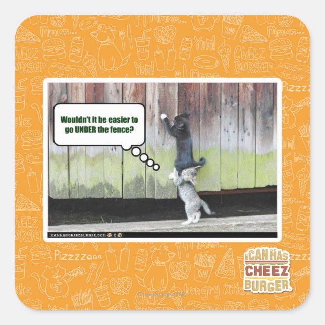 Wäre es nicht einfacher quadratischer aufkleber (Vorderseite)