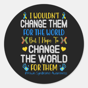 Wäre es nicht möglich, sie für das World Down Synd Runder Aufkleber