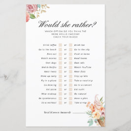 Wäre sie lieber Scooped Bridal Game?