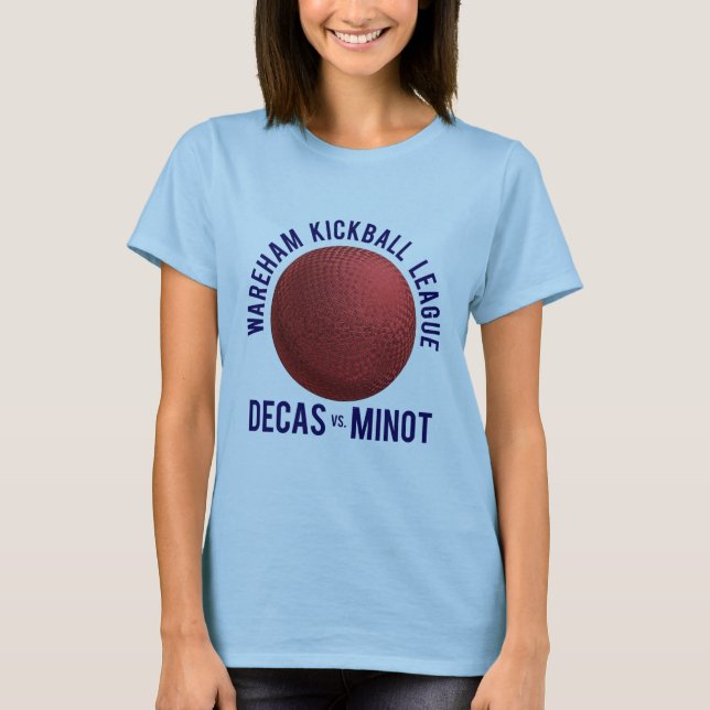 Wareham Kickball League Ladys T-Shirt (Vorderseite)