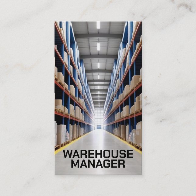 Warehouse Aisle Visitenkarte (Vorderseite)