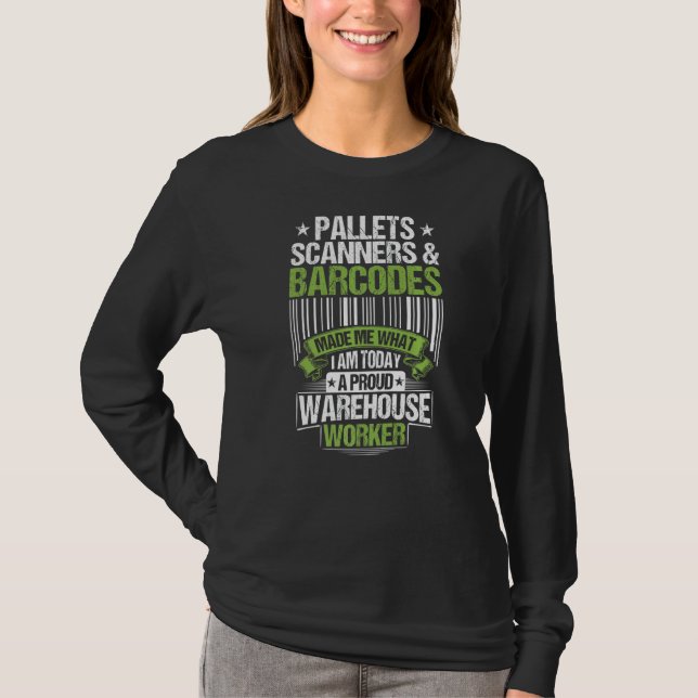 WarehousePallets Scanner & Barcodes Warehouse T-Shirt (Vorderseite)