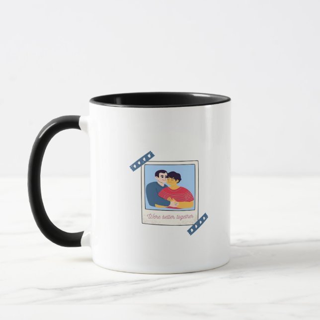 Waren Besser Zusammen Grafik Minimal Design  Tasse (Links)