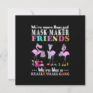 Waren mehr als nur Maske Maker Freunde Flamingo Einladung