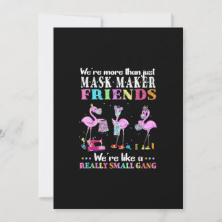 Waren mehr als nur Maske Maker Freunde Flamingo Einladung