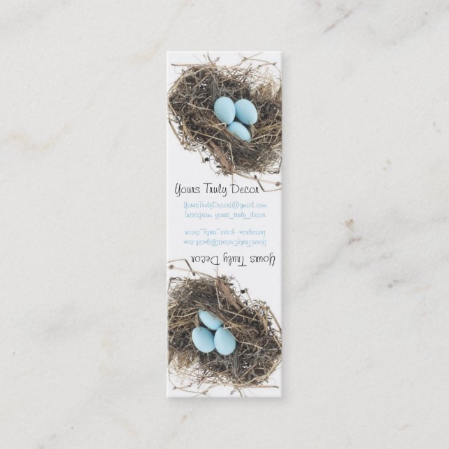 Waren-Umbau, weiß Mini Visitenkarte (Vorderseite)