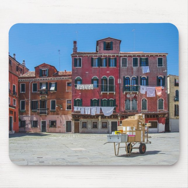 Warenkorb mit Kartons in Venedig Mousepad (Vorne)
