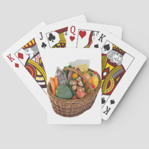 Warenkorb mit Lebensmitteln Obst und Gemüse Spielkarten
