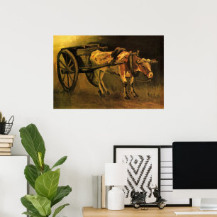 Warenkorb mit Rot und Weiß Ox von Vincent van Gogh Poster
