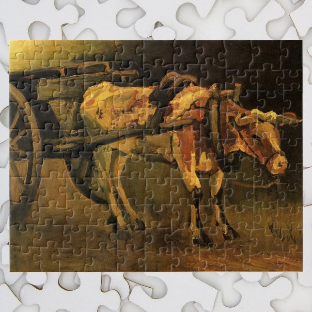 Warenkorb mit Rot und Weiß Ox von Vincent van Gogh Puzzle (Von Creator hochgeladen)