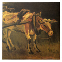 Warenkorb mit Rotem und Weißem Ochsen (Vincent van