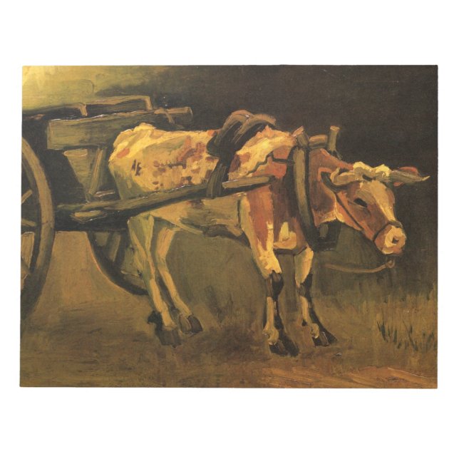 Warenkorb mit Rotem und Weißem Ochsen (Vincent van Notizblock (Vorderseite)