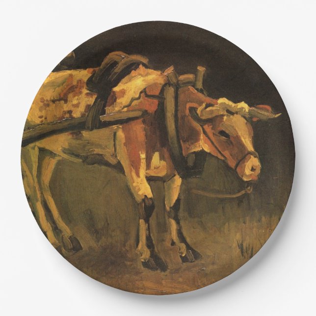 Warenkorb mit Rotem und Weißem Ochsen (Vincent van Pappteller (Vorderseite)