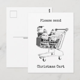 Warenkorb Santa Postcard Postkarte