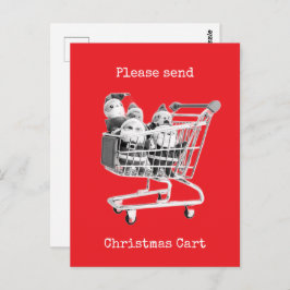 Warenkorb Santa Postcard Postkarte