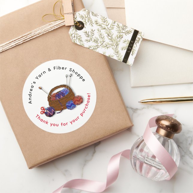 Warenkorb-Shop Vielen Dank Runder Aufkleber (Schenken)