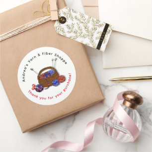 Warenkorb-Shop Vielen Dank Runder Aufkleber