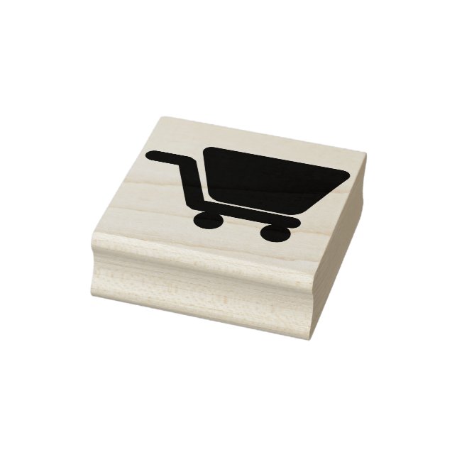 Warenkorb Silhouette Briefmarke Gummistempel (Stempel)