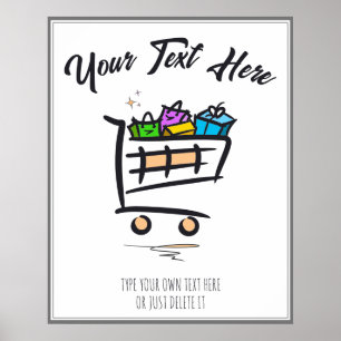 Warenkorb. Werbeaktion/Winterverkauf Poster