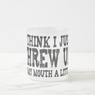 Warf gerade oben in meinen Mund, der wenig ist Mattglastasse