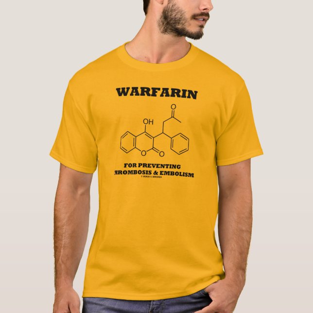 Warfarin für das Verhindern von Thrombose u. von T-Shirt (Vorderseite)