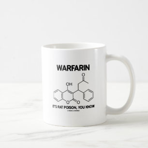 Warfarin ist es Ratten-Gift, Sie weiß (Molekül) Kaffeetasse