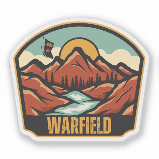 Warfield, British Columbia Aufkleber (Vorderseite)