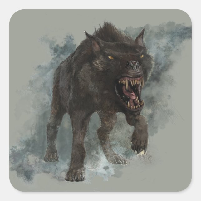 Warg Quadratischer Aufkleber (Vorderseite)