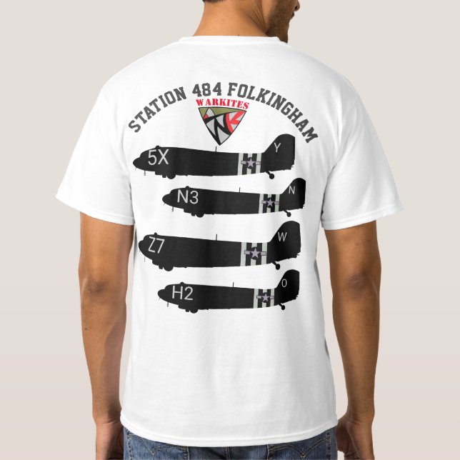 Warkites C-47truppe-Fördermaschinen-Gruppe 313. T-Shirt (Rückseite)