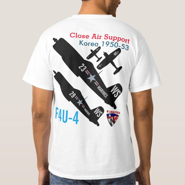 Warkites F4u-4 Seeräuber Korea T-Shirt (Rückseite)